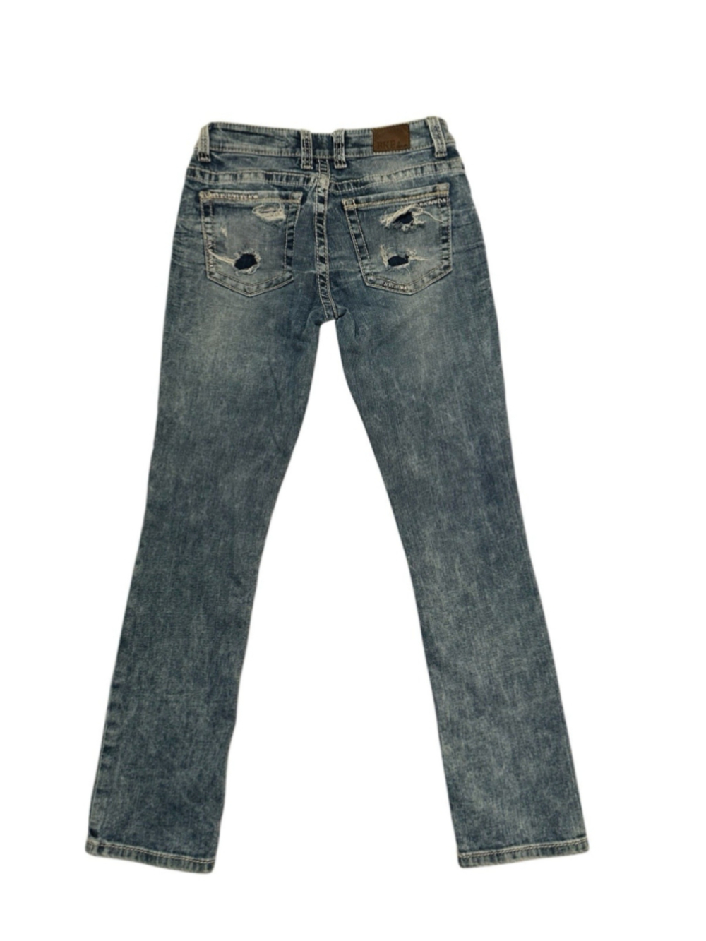 BKE Payton Denim Jeans Low Rise Womens 29R (29X 31.5) Blue Distressed Western - Picture 2 of 16